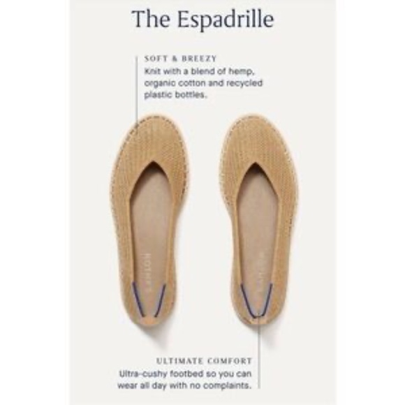 Rothy's The Espadrille Gold Stripe Size 9.5. New in Box! - Picture 3 of 15